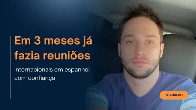 Allan contando como passou a usar espanhol em reuniões internacionais